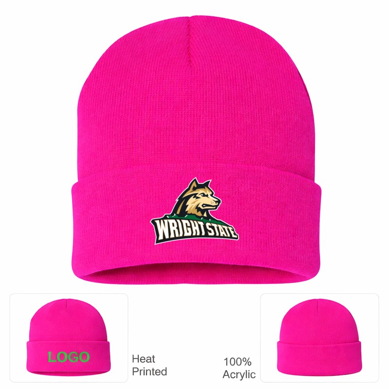 Wright State Raiders Hot Pink Beanie Hat