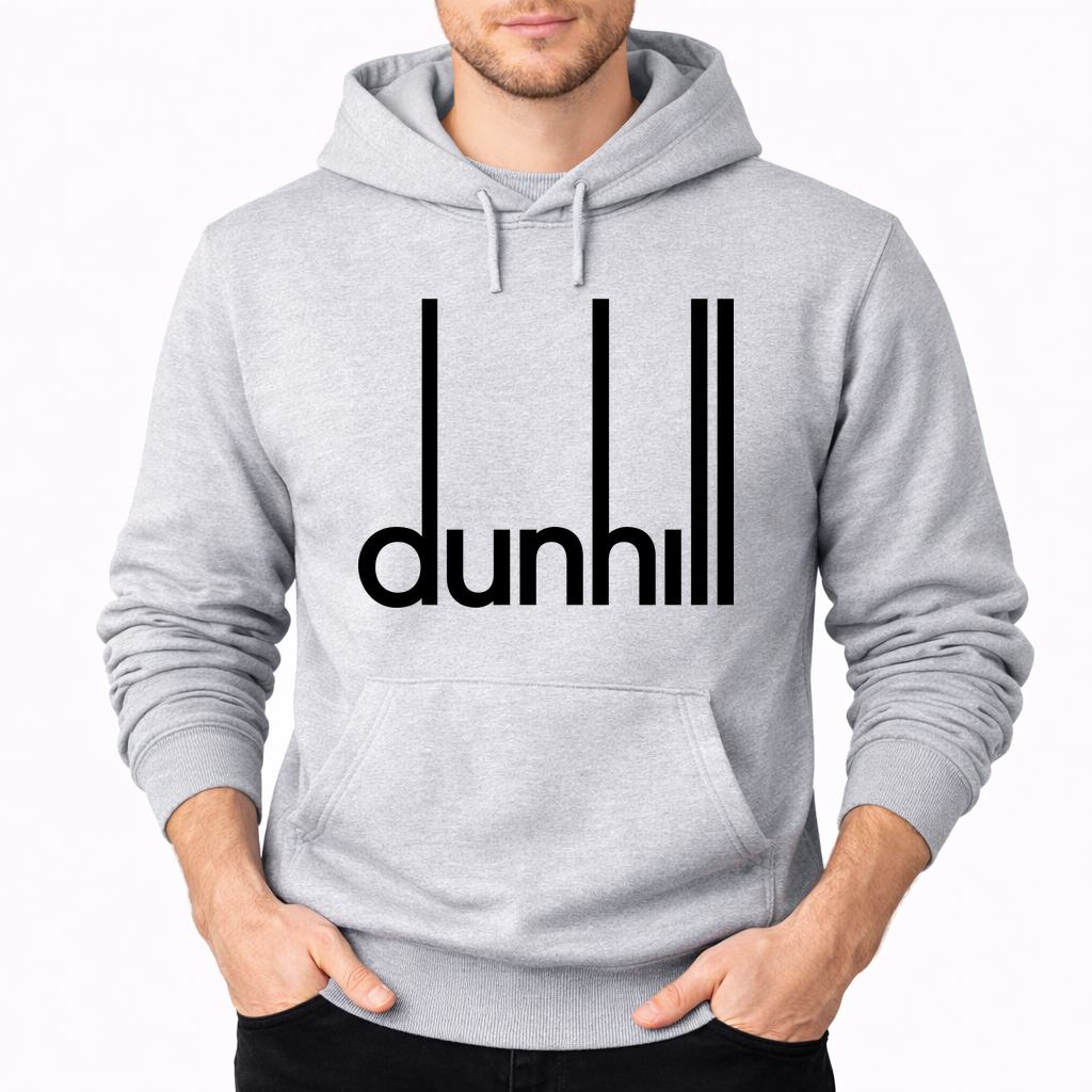Men's Dunhill Black Pullover Hoodie - Gray