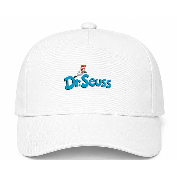 Dr. Seuss Logo White Dad Baseball Cap Hat
