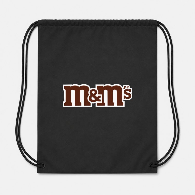 MMs Food Drawstring Bag - Black