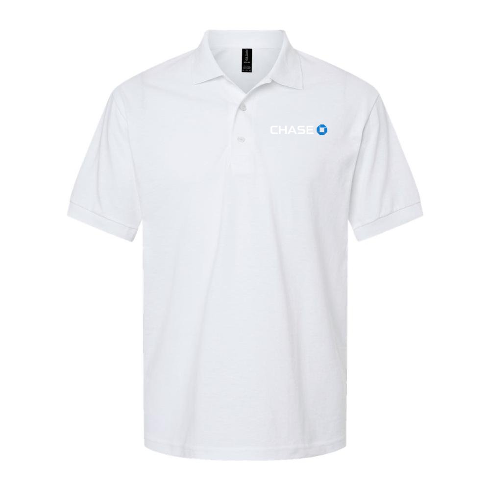 Men's Chase White Logo Dry Blend Polo - White