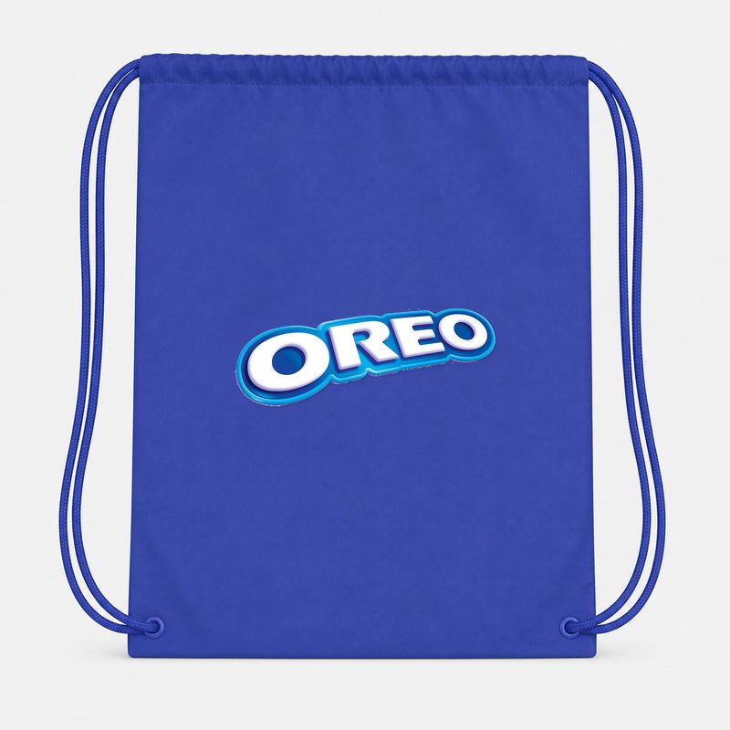 Oreo Food Drawstring Bag - Blue