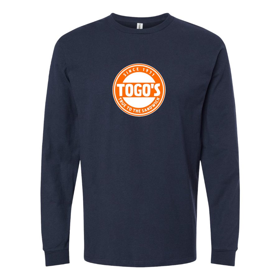 Men's Logo-Togos-1536x864 Long sleeves Cotton Blend T-Shirt - Navy