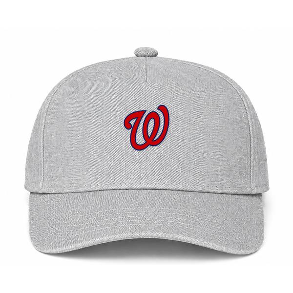 Washington Nationals MLB Logo Gray Dad Baseball Cap Hat