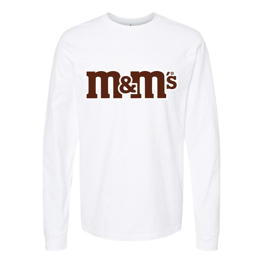 Men's MMs-Logo-food-1536x864 Long sleeves Cotton Blend T-Shirt - White