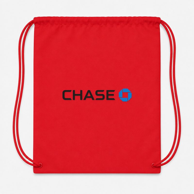 Chase Black Drawstring Bag - Red