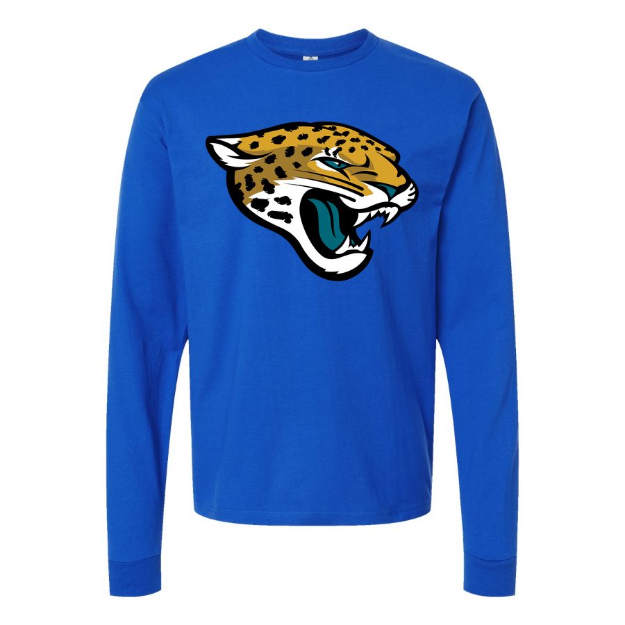 Men's Jacksonville Jaguars Long sleeves Cotton Blend T-Shirt - Blue