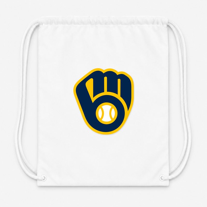 Milwaukee Brewers Drawstring Bag - White
