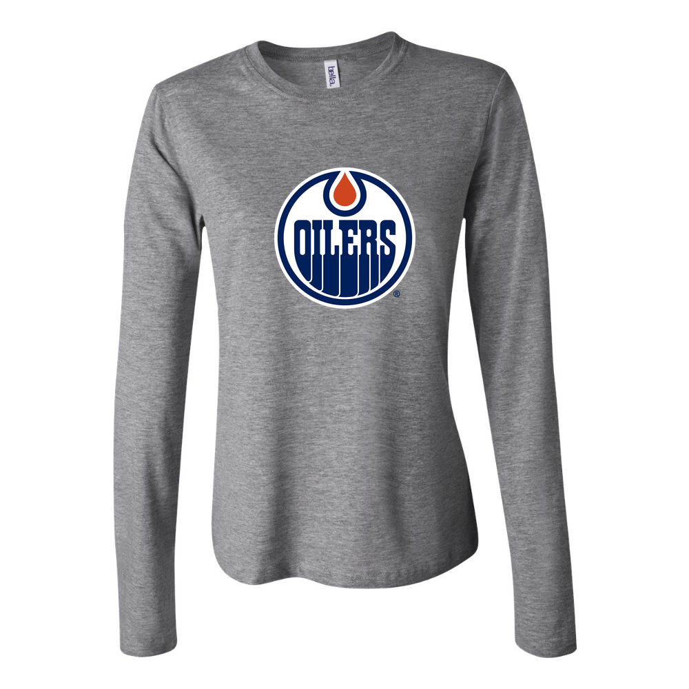 Women's Edmonton Oilers Long Sleeve T-Shirt - Gray