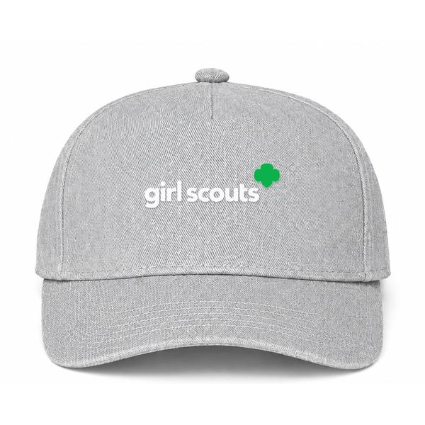 Girl Scouts White Logo Gray Dad Baseball Cap Hat