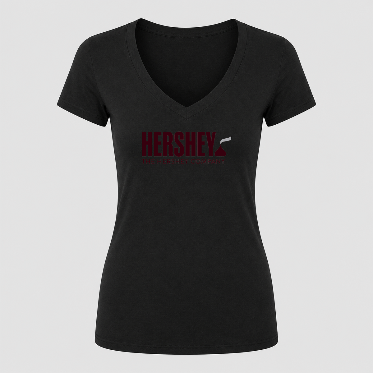 Women's Hershey V Neck T-Shirt in black