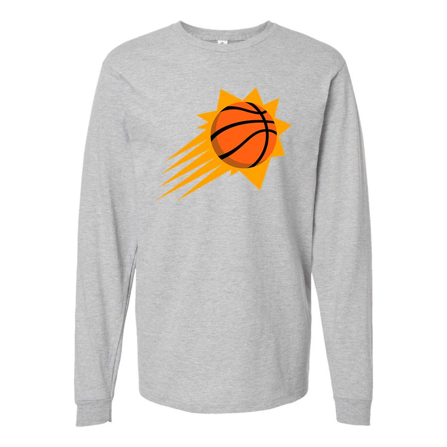 Men's Phoenix Suns Long sleeves Cotton Blend T-Shirt - Gray