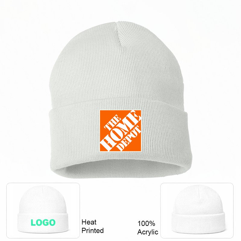 The Home Depot White Beanie Hat