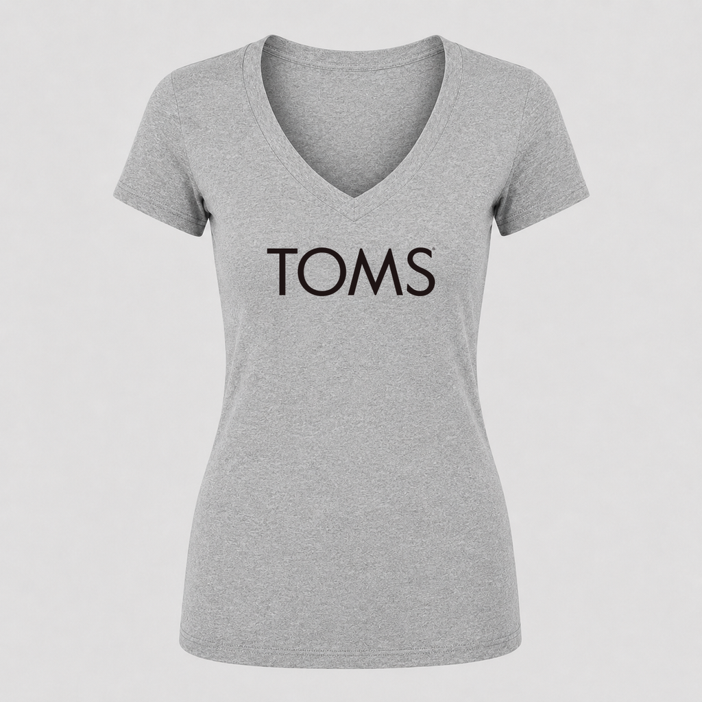 Women's Toms V Neck T-Shirt in gray