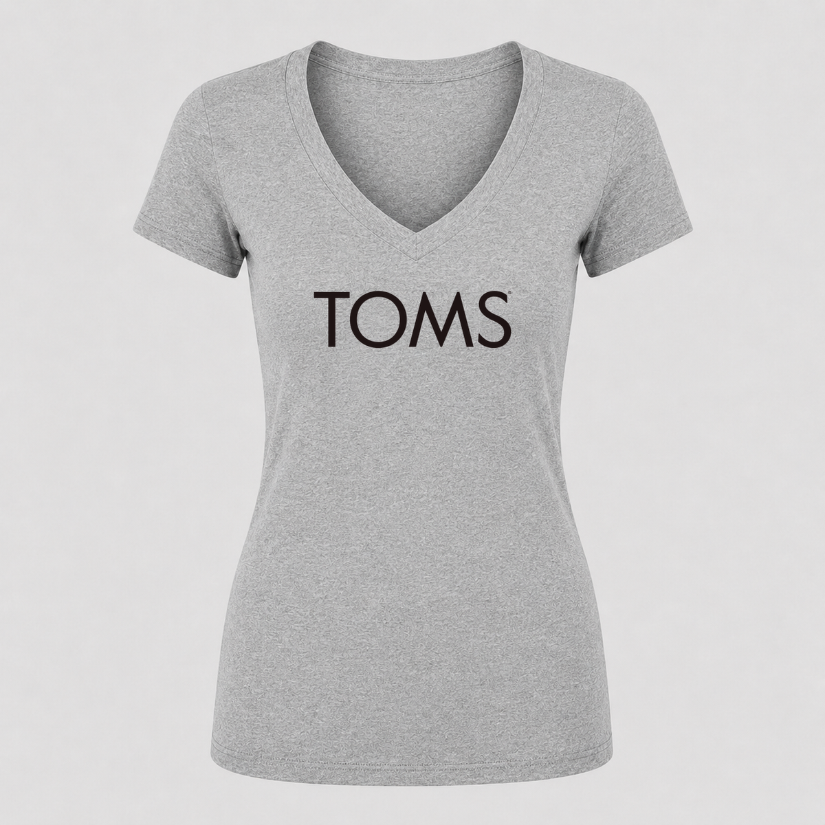 Women's Toms V Neck T-Shirt in gray