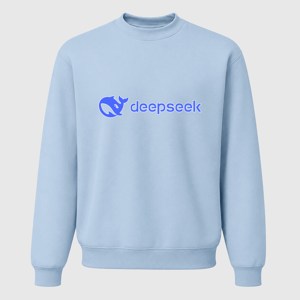 Men's DeepSeek Crewneck Sweatshirt - Sky Blue