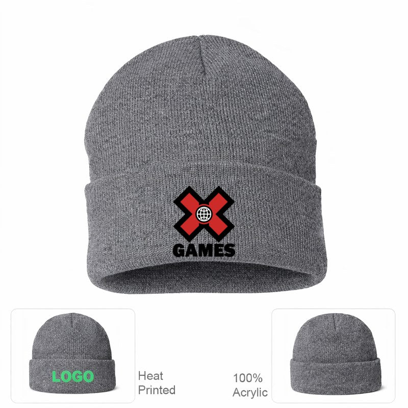 X Games Black Logo Grey Beanie Hat