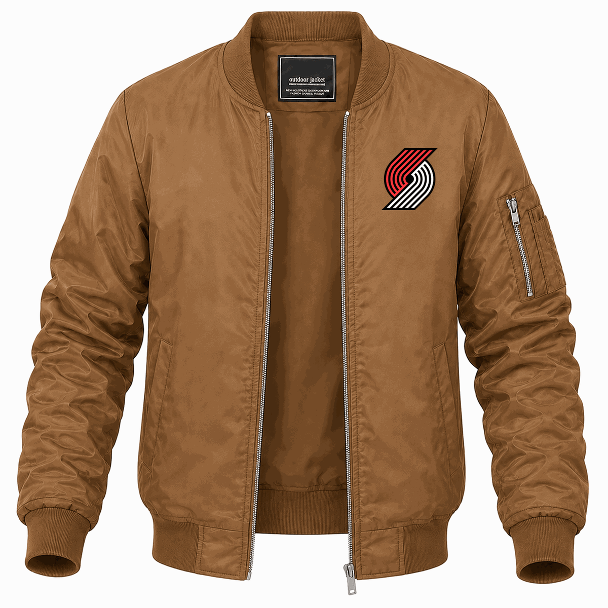 Men's Portland Trail Blazers Lightweight Bomber Jacket - Brown