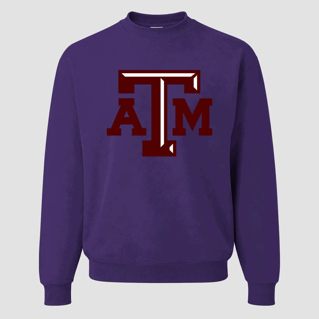 Men's Texas A&M University Logo Crewneck Sweatshirt - Purple