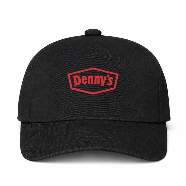 Denny's Logo Version 3 Black Dad Baseball Cap Hat