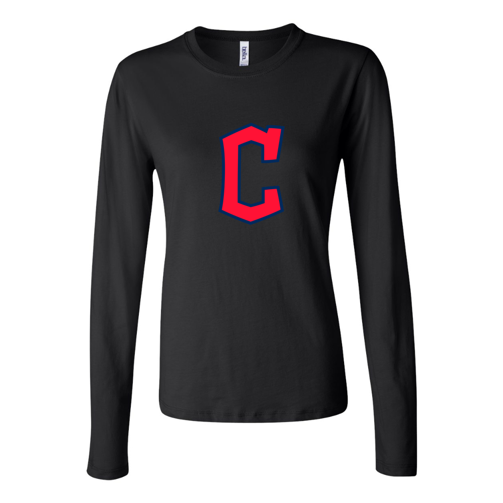 Women's Cleveland Guardians Long Sleeve T-Shirt - Black