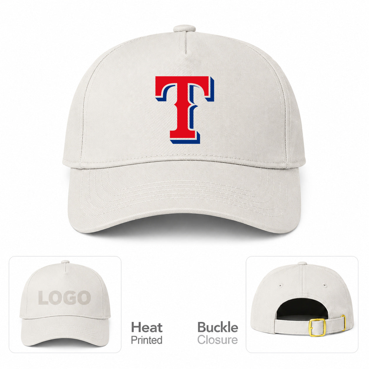 MLB Texas Rangers Baseball Cap Hat - Beige