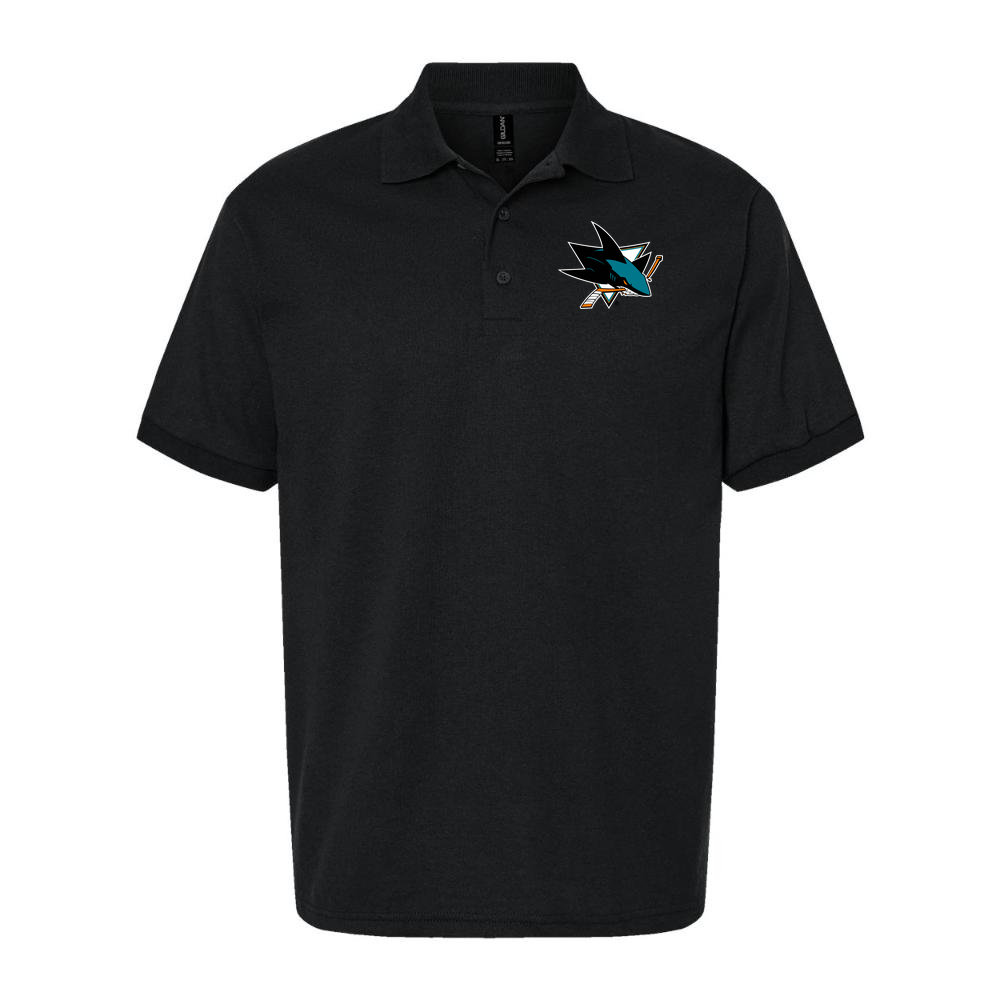 Men's San Jose Sharks Dry Blend Polo - Black