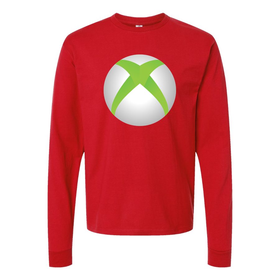 Men's Xbox Gaming Long sleeves Cotton Blend T-Shirt - Red
