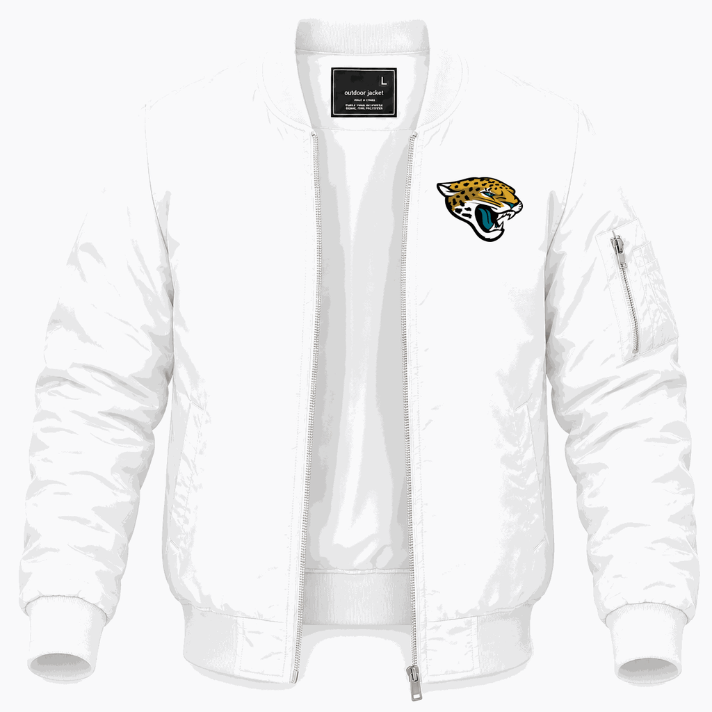 Men's Jacksonville Jaguars Lightweight Bomber Jacket - White