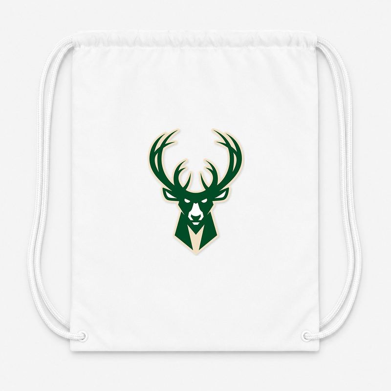Milwaukee Bucks Drawstring Bag - White
