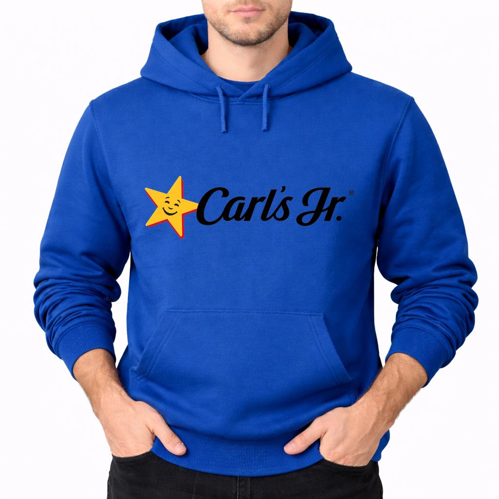 Men's Carl's Jr. Pullover Hoodie - Blue