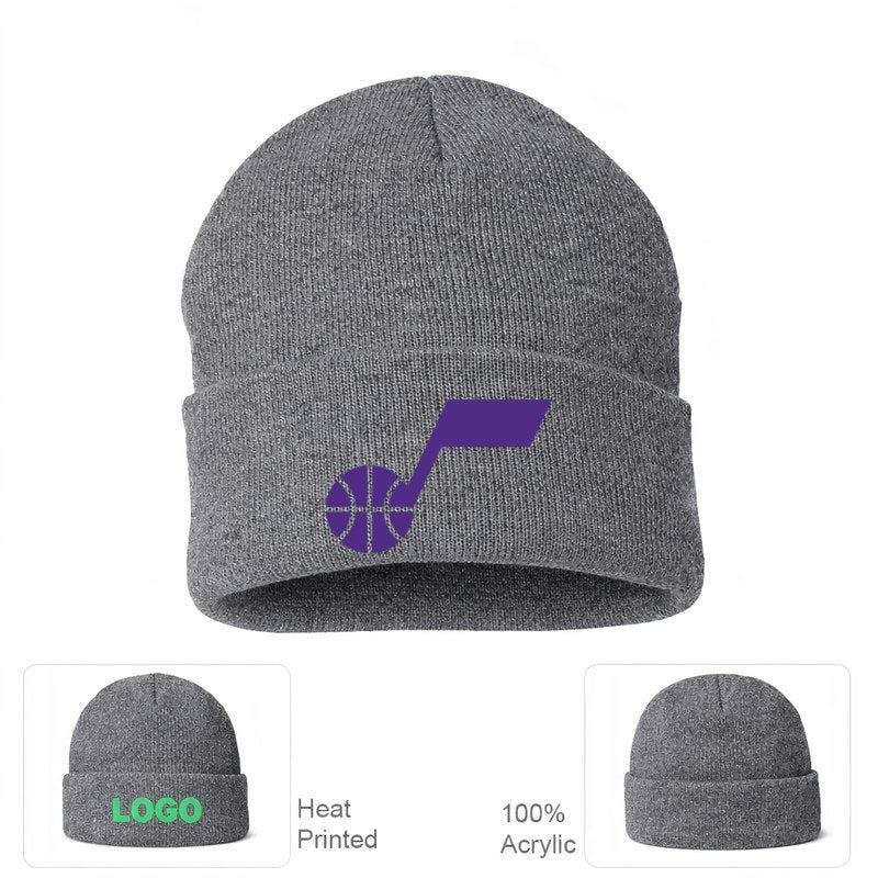 Utah Jazz Grey Beanie Hat