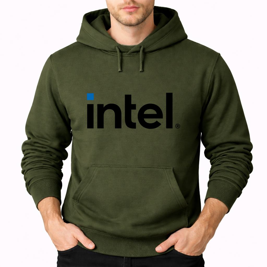Men's Intel Pullover Hoodie - Army Green