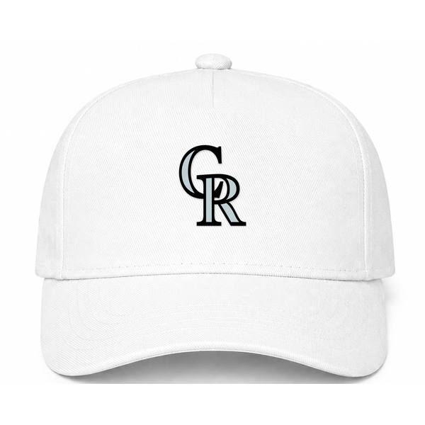 Colorado Rockies MLB Logo White Dad Baseball Cap Hat