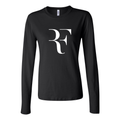 Women's Roger Federer logo white Long Sleeve T-Shirt - Black