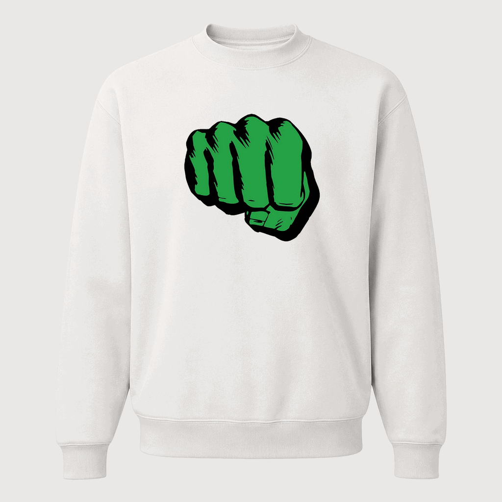 Men's Hulk Fist Crewneck Sweatshirt - White