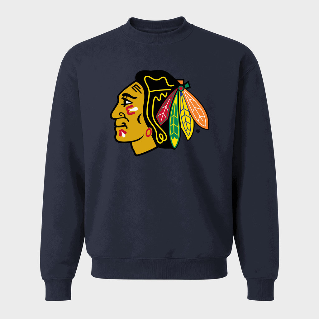 Men's Chicago Blackhawks Crewneck Sweatshirt - Navy