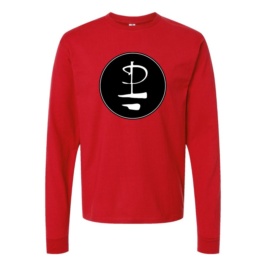 Men's Pink-Floyd-Logo-768x432 Long sleeves Cotton Blend T-Shirt - Red