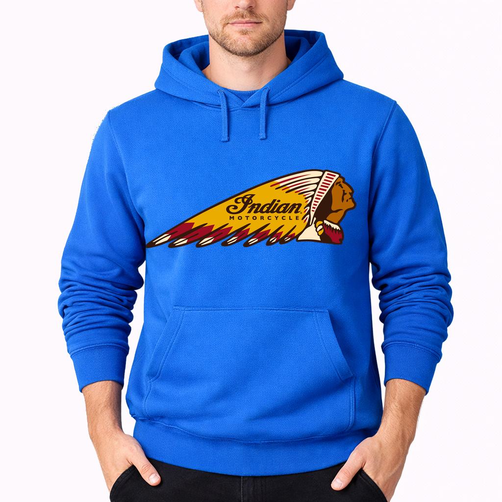 Men's Indian Motorcycle Pullover Hoodie - Azure