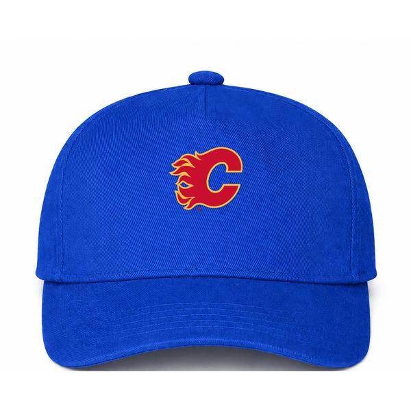 Calgary Flames NHL Logo Blue Dad Baseball Cap Hat