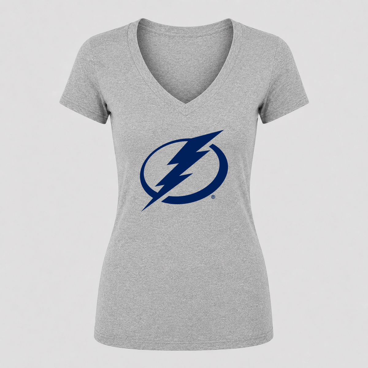 Women's Tampa Bay Lightning V Neck T-Shirt in gray