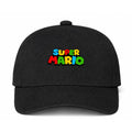 Super Mario Logo Black Dad Baseball Cap Hat