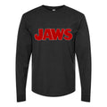 Men's Jaws logo PNG3 Long sleeves Cotton Blend T-Shirt - Black