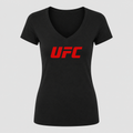 Women's UFC V Neck T-Shirt in black