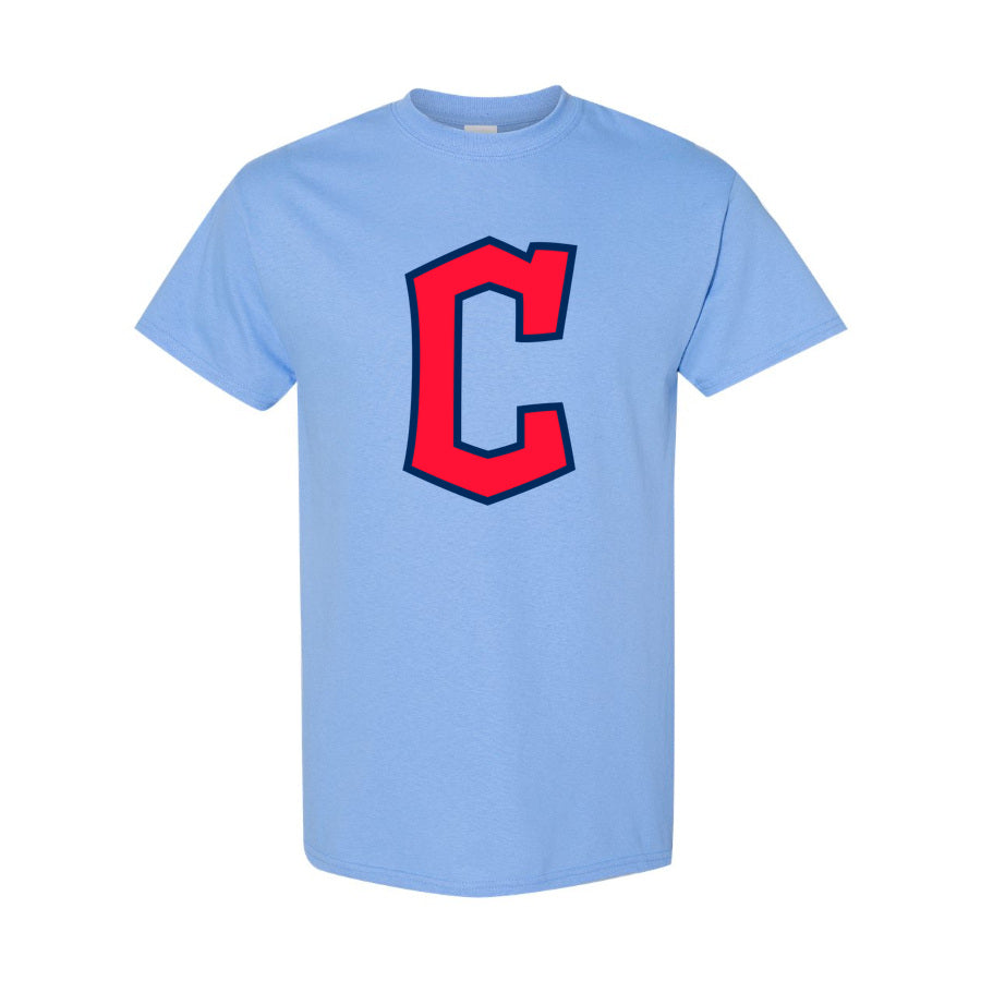 Men's Cleveland Guardians Cotton T-Shirt - Sky Blue