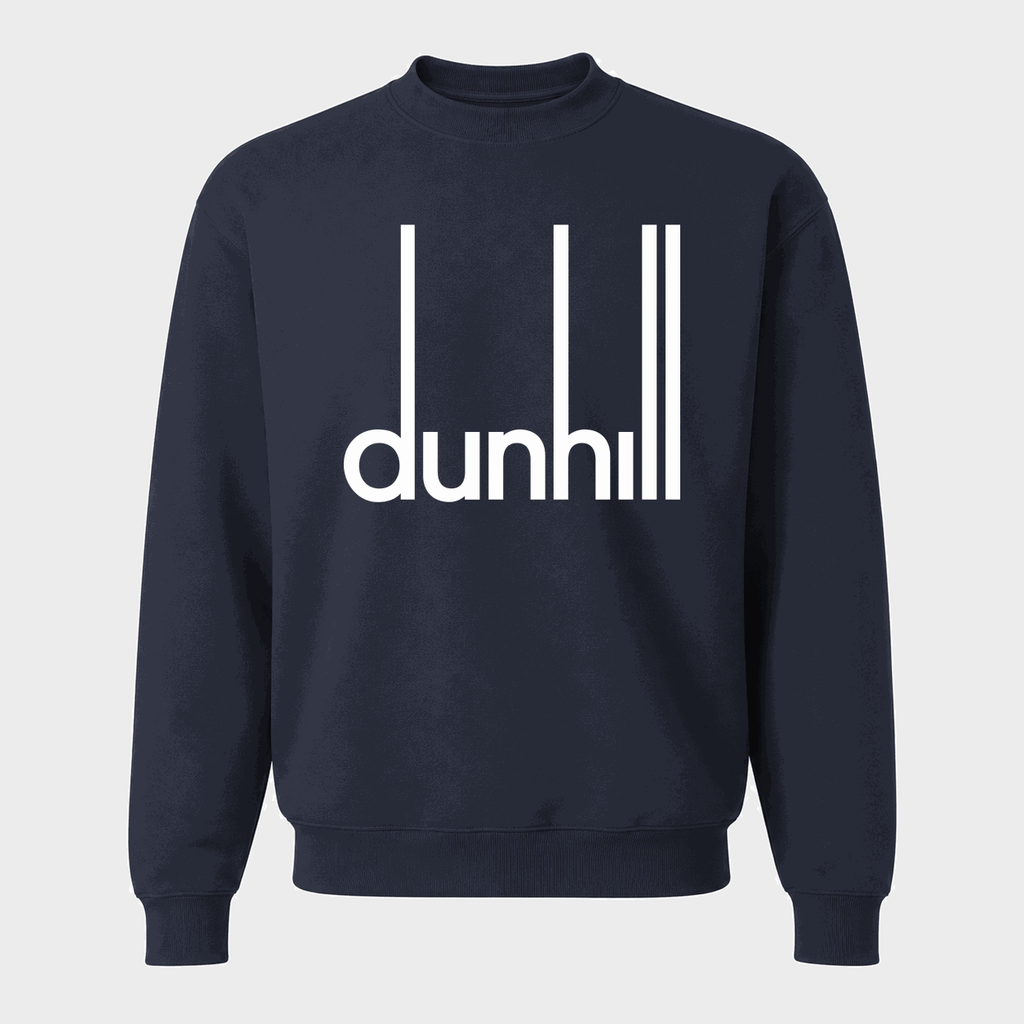 Men's Dunhill Logo Crewneck Sweatshirt - Navy