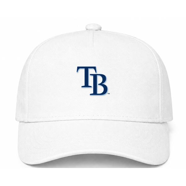 Tampa Bay Rays MLB Logo White Dad Baseball Cap Hat