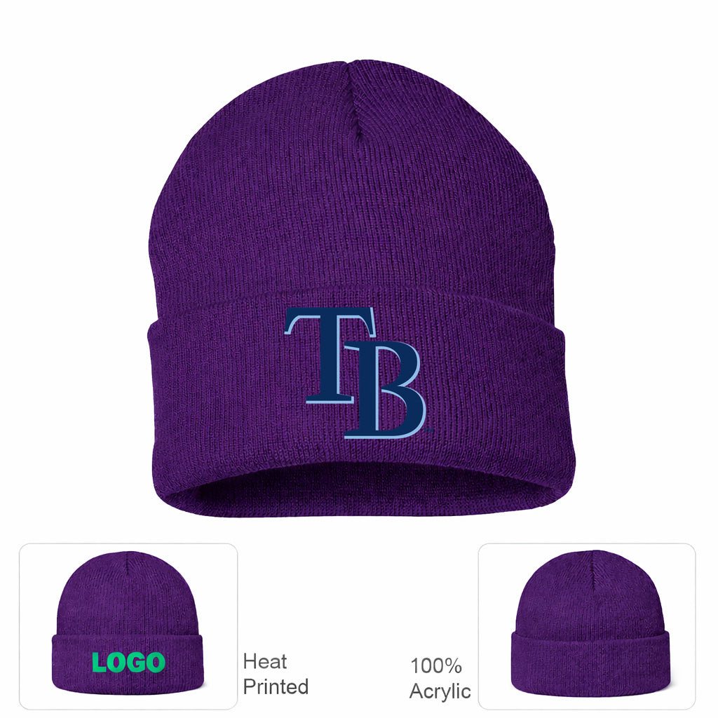 MLB Tampa Bay Rays Beanie Hat - Purple