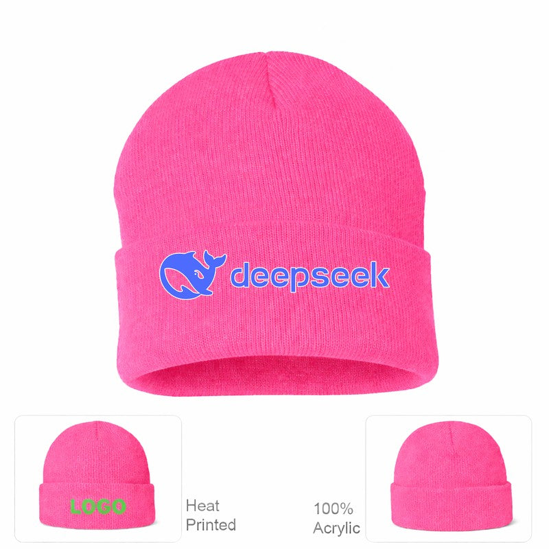 DeepSeek Pink Beanie Hat