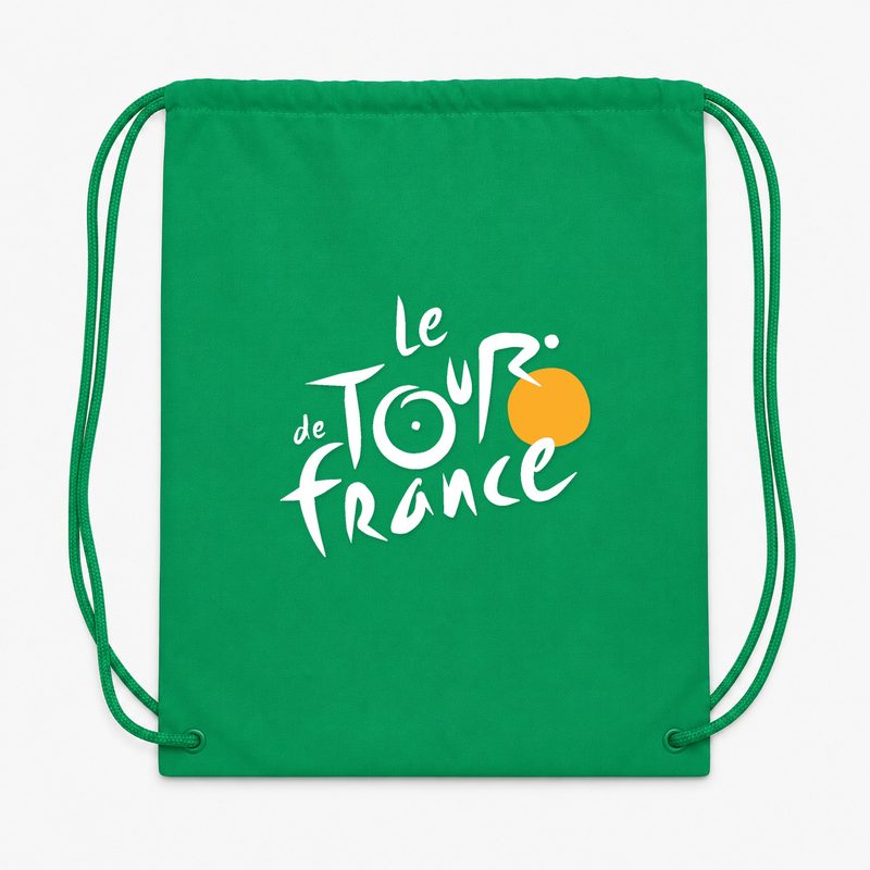 Tour De France White Drawstring Bag - Green